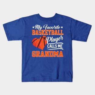 My Favorite Basketball Player Calls Me Grandma 2 Kids T-Shirt